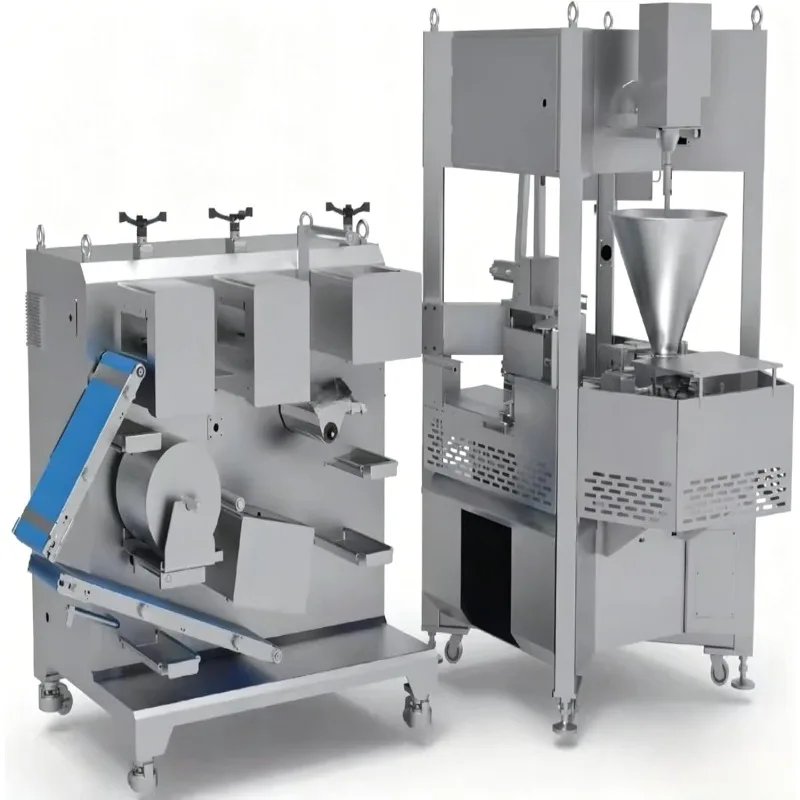 Customized Commercial fully automatic dumpling machine 3000 dumplings/hour, adjustable thickness