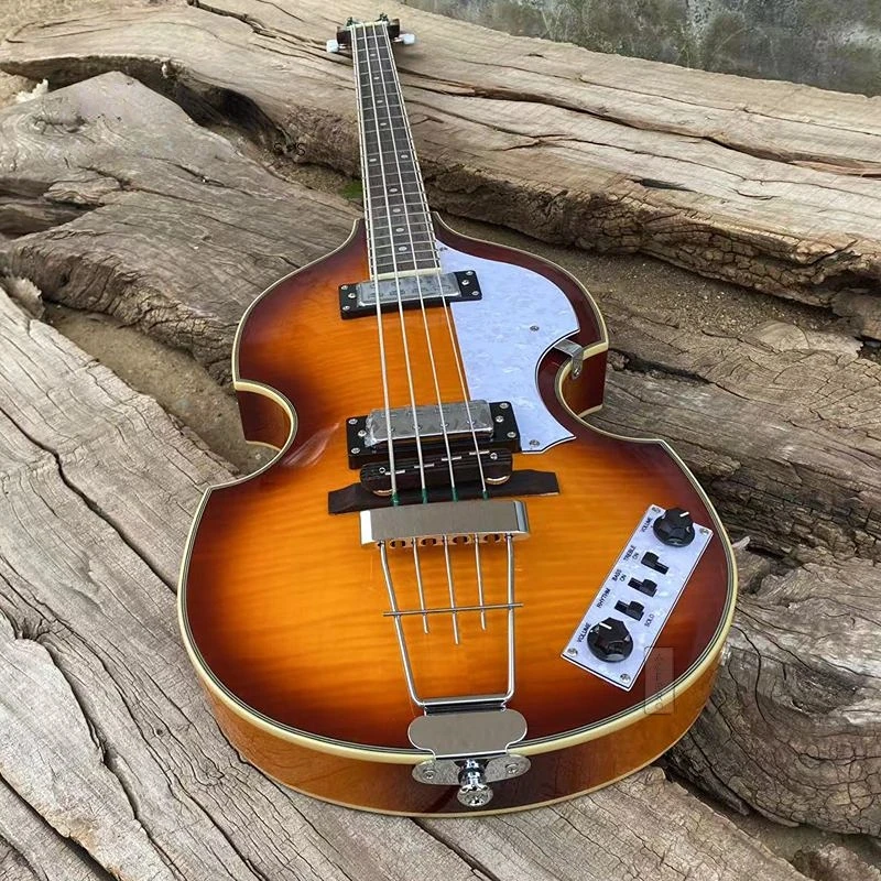 Upgrade 4 String Electric Bass Guitar Violin Bass Chrome Hardware,Sutiable for beginners and professionals
