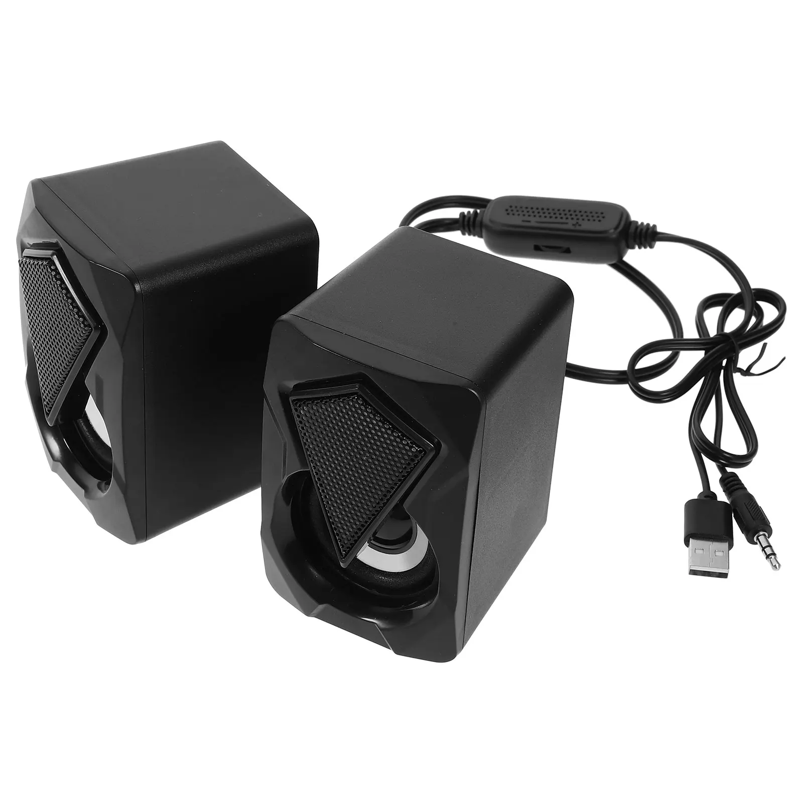 

2 pcs LED Gaming Loudspeaker Wired Computer Speaker Gaming Speaker Laptop Subwoofer Wired Computer Laptop Subwoofer Sound Box