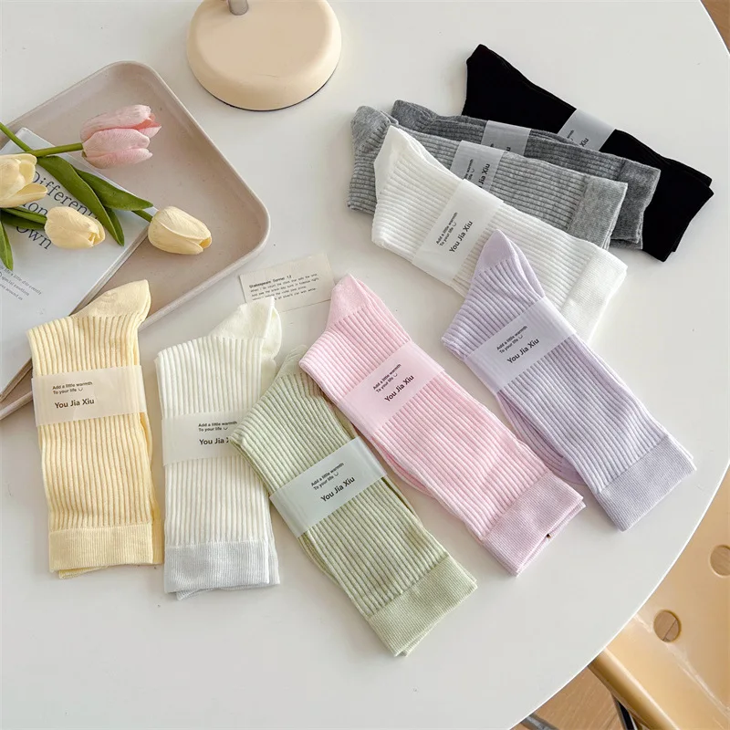 

Женские милые носки в стиле Лолиты Kawaii, тонкие сетчатые дышащие свободные длинные носки для девочек, однотонные носки в японском стиле в стиле Харадзюку, ретро, винтажные носки