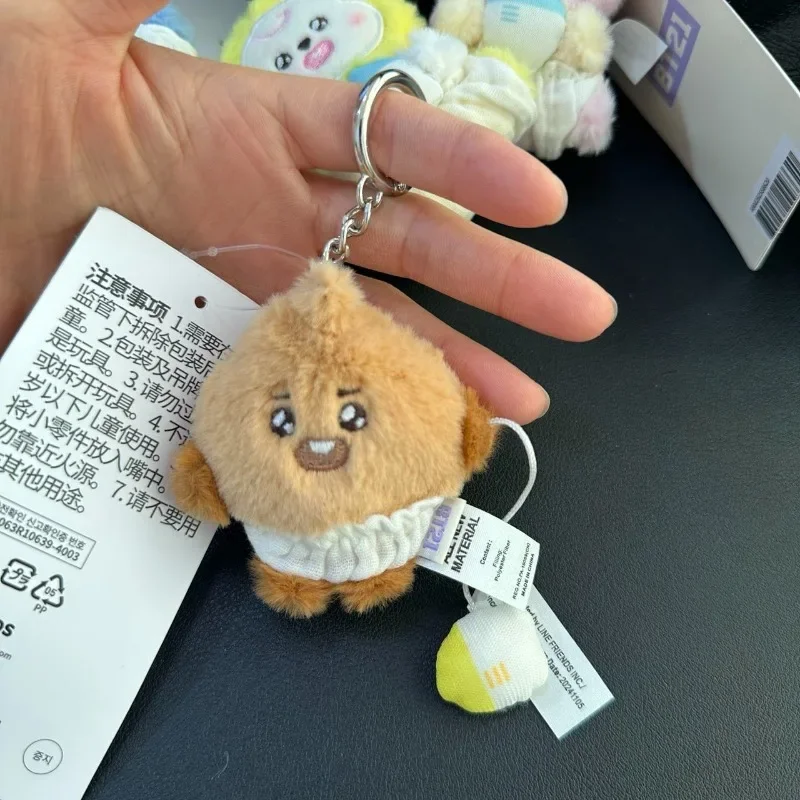 جديد BT21 مصاصة سلسلة صغيرة كوكي رجالي مجموعة أفخم دمية فتاة المدرسية قلادة مانغ الديكور لطيف تاتا المفاتيح دمية هدية