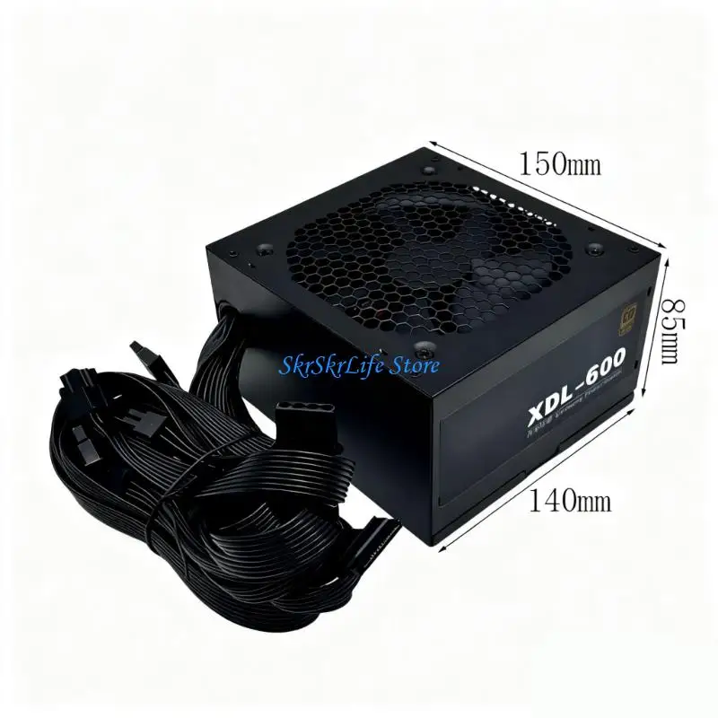 E65E 600 واط مصدر طاقة الكمبيوتر للتعدين، مزود طاقة مزدوج GPU 24Pin #6