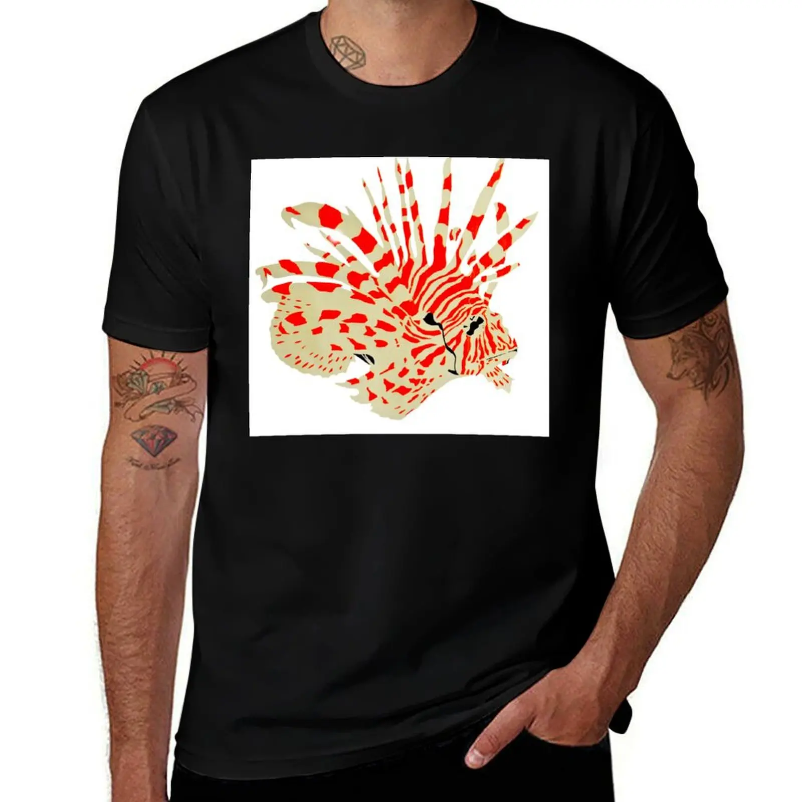 

cotton shirts t prints t t g man for shirts man T-Shirt men shirts for with lionfish