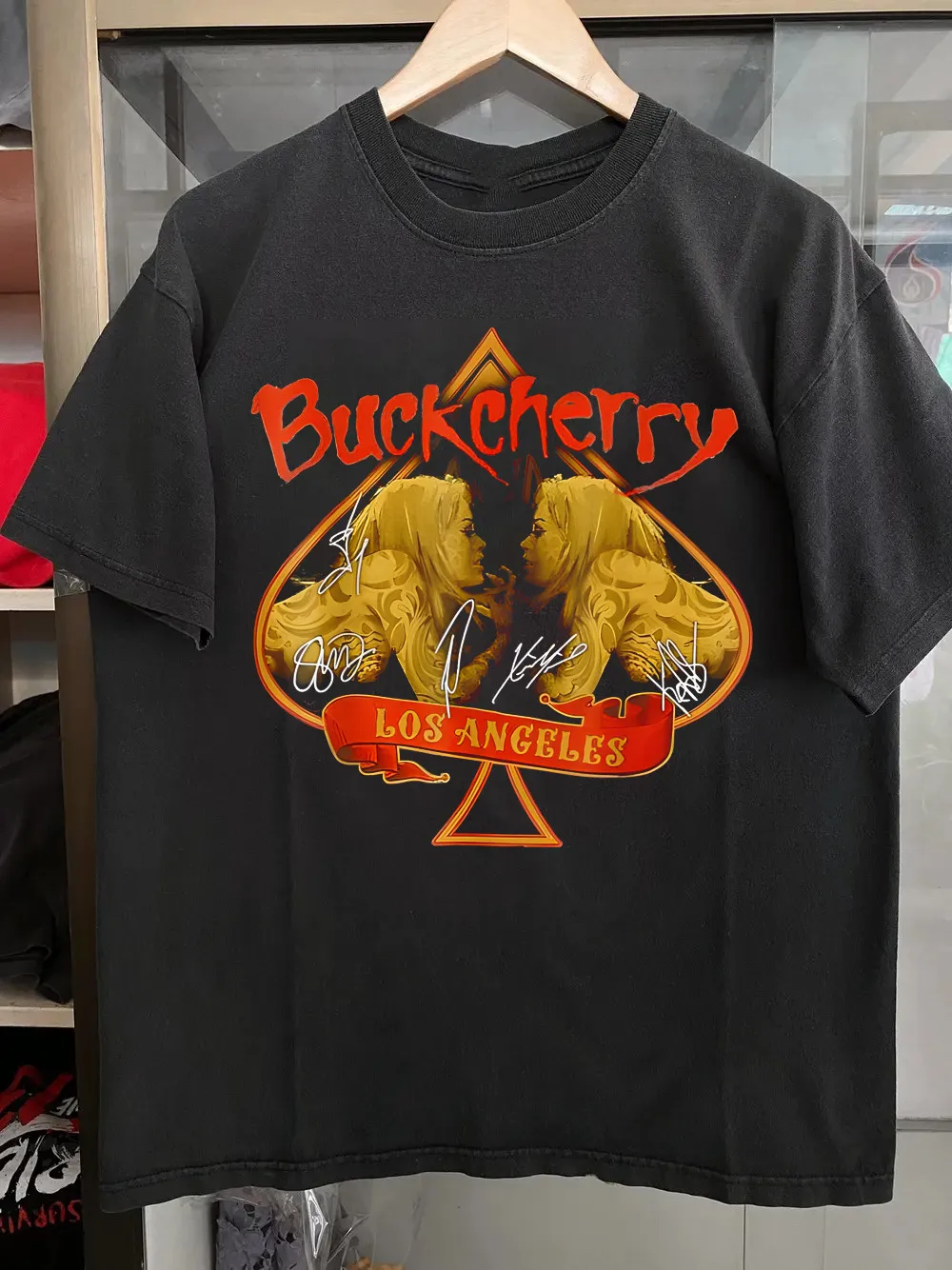 Camisa de algodón vintage de la banda Buckcherry de Los Ángeles, unisex, para conciertos, tallas S a 5XL