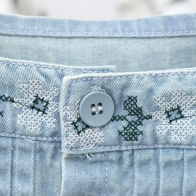 Clothing Kids Girls Summer Korean Fashion Baby Sleeveless Denim Top + Denim Pants Casual 2Pcs Kids Outfit for Girls 1 To 5 Years