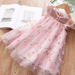 Melario Girls Sweet Dresses Summer Baby Girl Princess Dress Lace Embroidery Design Flower Girl Dresses Cute Party Kids Clothes