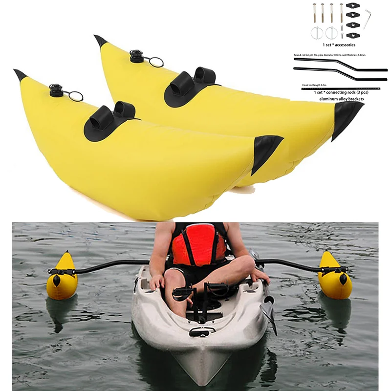Canoe Boat Accessory Inflatable Kayak Stabilizer PVC Canoe Outrigger Kit Floating Balancing Boat Accessory Kayak Outrigger Kit
