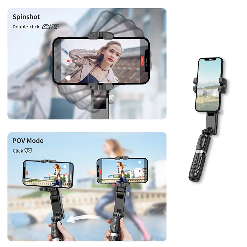 360° Rotation Gimbal Stabilizer Selfie Stick Following Shooting Phone Tripod Gimbal For iPhone Phone Smartphone Live Photography