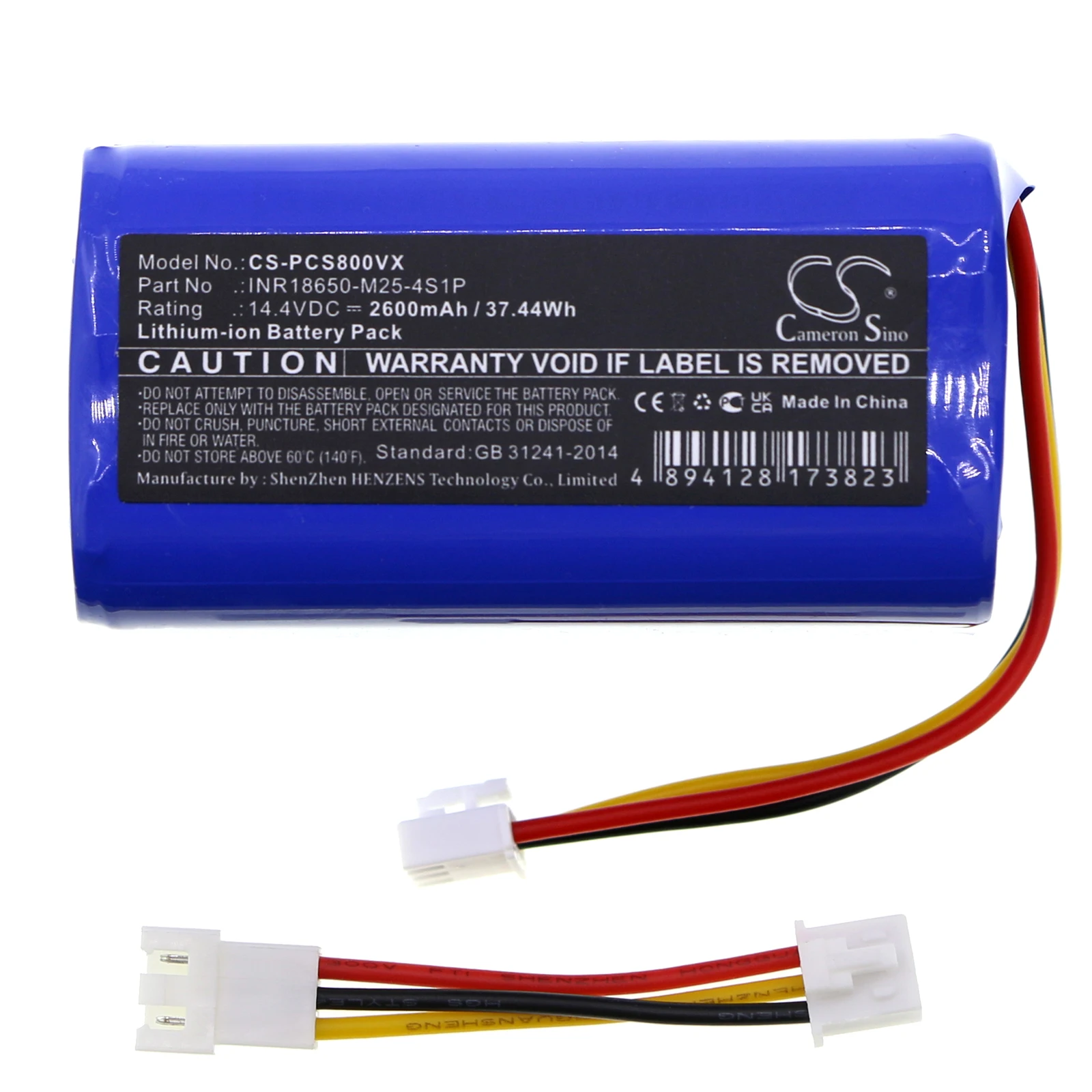 Baterai Vakum Li-ion untuk Ropo, 14.4V, 2600mAh, Model Kompatibel: kaca 3