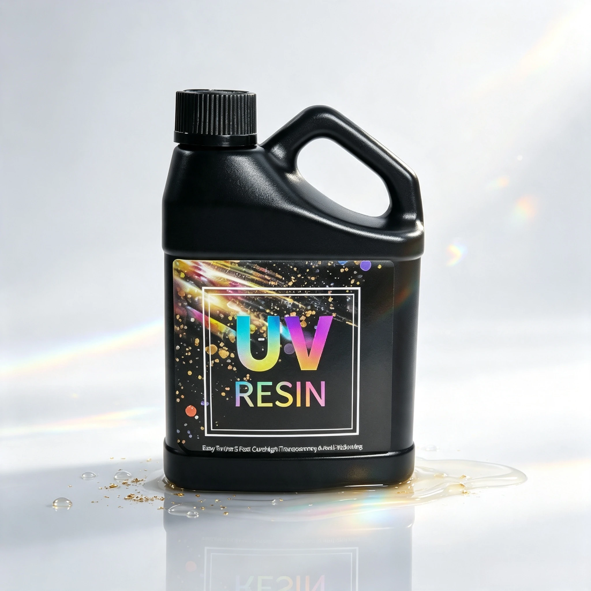 UV-Harzklebstoff, 500g, kristallklar, hart aushärtender UV-Klebstoff, UV-härtendes Epoxidharz, geeignet für DIY-Schmuckherstellung, Handarbeiten und Dekoration.