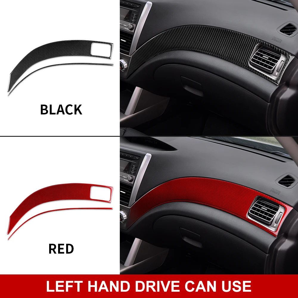 

Real Soft Carbon Fiber For Subaru Forester Car Dashboard Front Door Decoration Sticker 2009 2010 2011 2012 Trim Auto Accessories