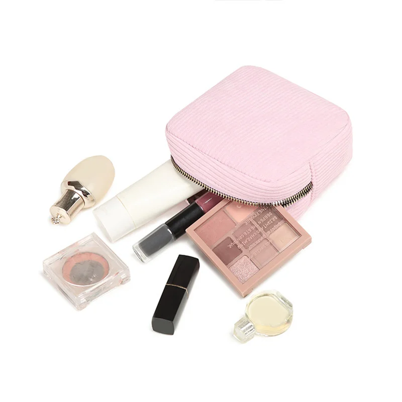 Korean Square Small Makeup Bag Student Small Earphones Zero Wallet Girl Portable Lipstick Storage Bags