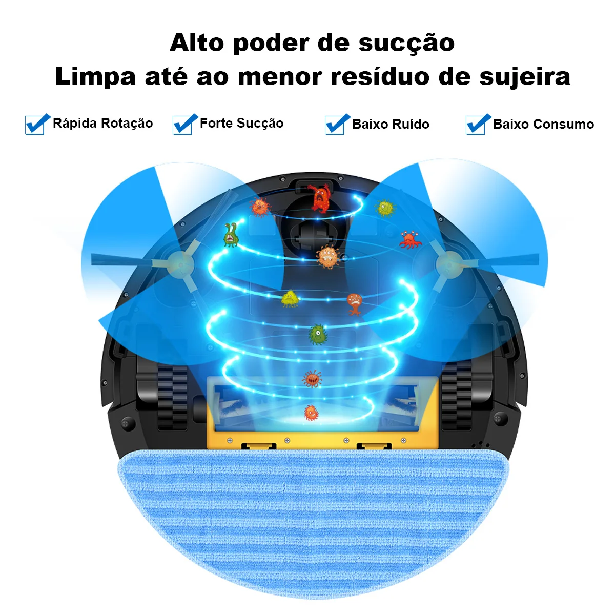 (Código:AEGG66) Robô aspirador de pó LILIN C30B,rota de mapa AI,partição superinteligente,com memória,controle de app WiFi, sucção forte