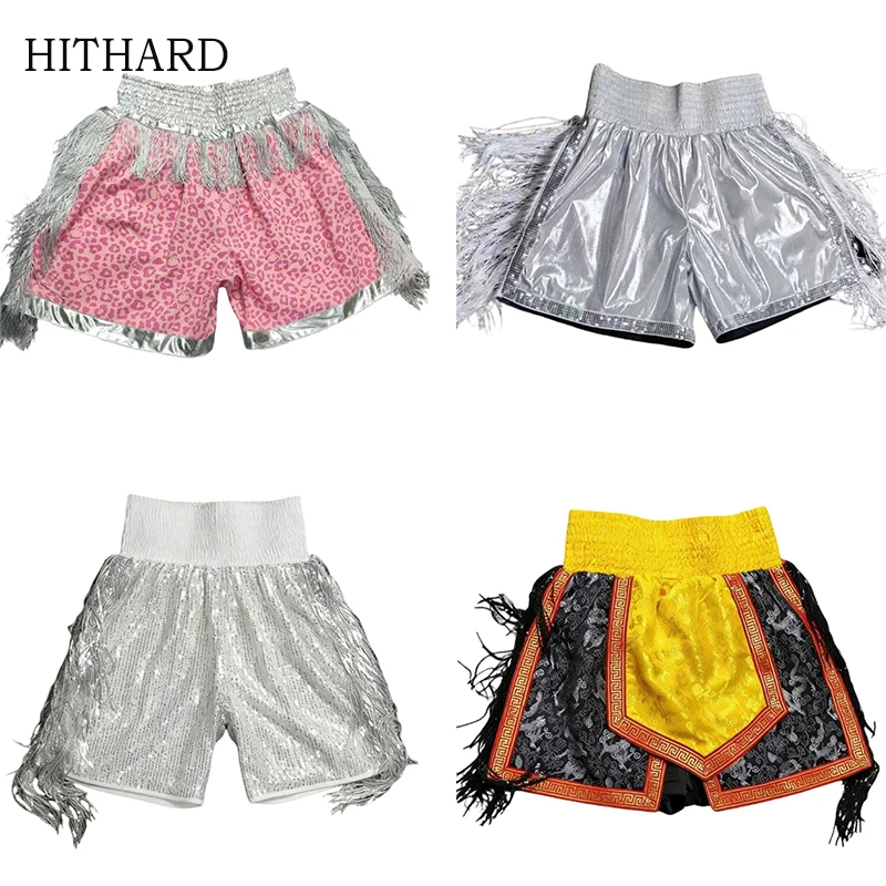 Kickboxing Fight Shorts Professional Muay Thai Shorts for Men Women Children Premium Kick Boxing MMA Training Competition Pants
