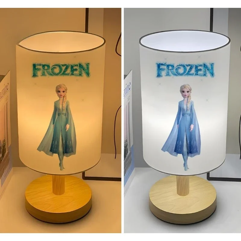 Frozen Elsa Anna Creative Home Bedroom Bedside Night Lamp Children\'s Eye Protection Table Lamp Desktop Decoration Ornament Gift