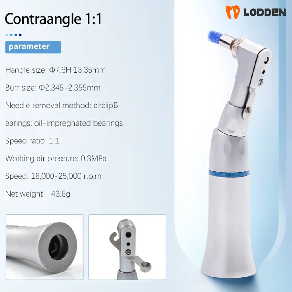 Lodden High and Low Speed Handpiece Kit L905 2/4 Hole with LED Generator Air Motor 1:1 Direct Drive Handpiece Dental Equipment