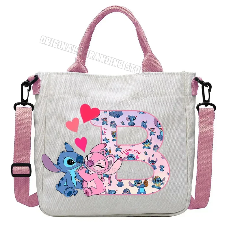 ديزني غرزة الكرتون رسالة الأطفال حقيبة كتف بنين بنات حمل حقيبة الطفل حقيبة يد قماش أنيمي حقيبة كروسبودي هدايا أطفال جديدة