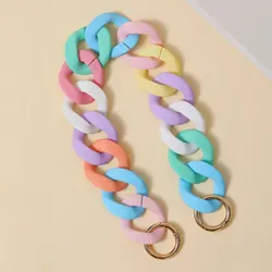 Versatile Women Bag Chain Strap Wide Chain Colorful Fashion Bag Accessories Bag Chain