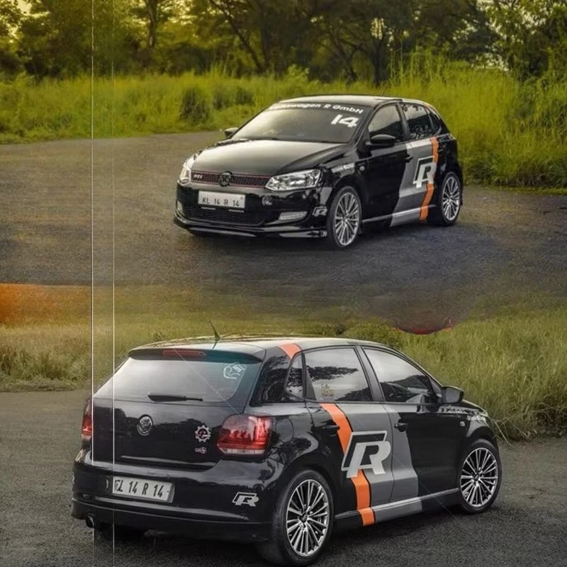 Adesivo de vinil para carro, para volkswagen polo gti golf 6 7 mk8 gti modificação de aparência corporal, acessórios de decalque esportivo da moda