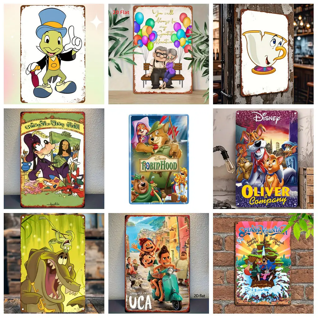 

Miniso Disney Animation Warm Scene Decor Poster Tin Sign Metal Sign Decorative Plaque for Pub Bar Club Wall Decoration