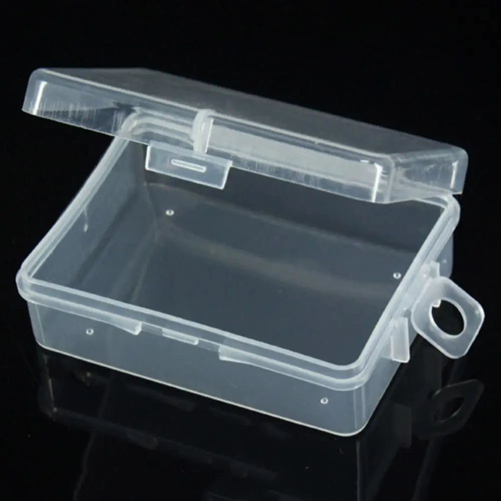 Clear Hook Box Plastic Transparent Storage Box Debris Collect Container Case With Lid