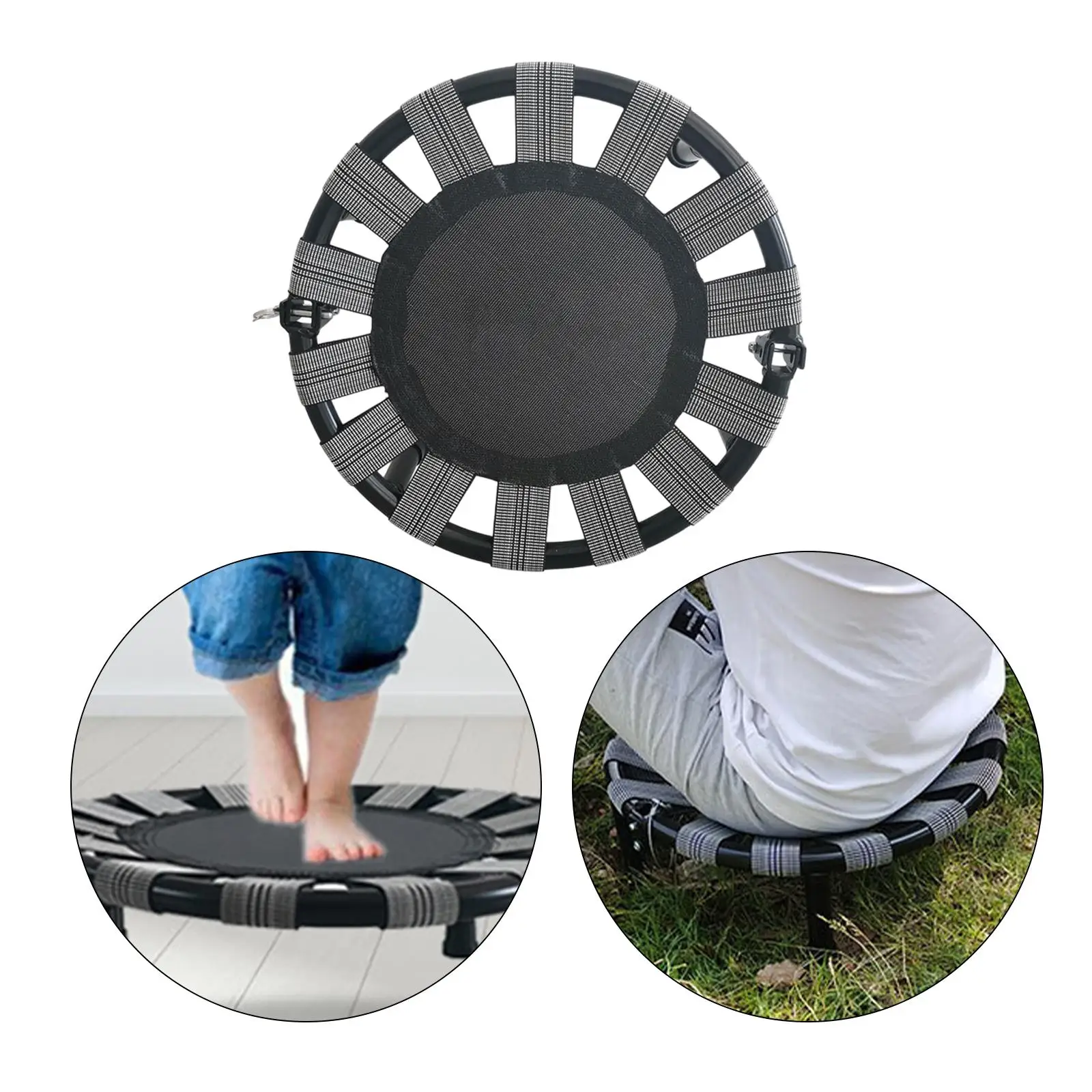 

Mini Trampoline Round Trampoline,Portable Quiet Jumping Bed Folding Trampoline,for Workout Toy Exercise Fitness Adults