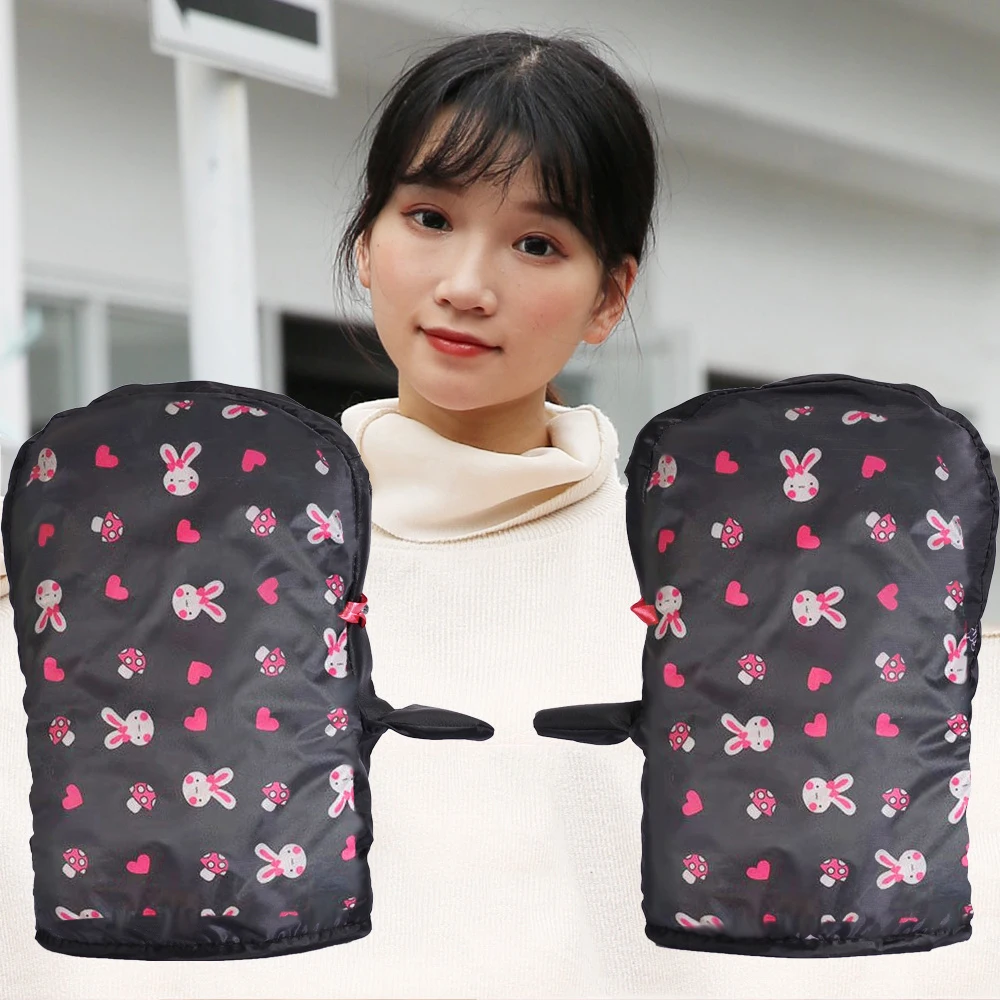 Zimowe rękawice motocyklowe, ocieplane, wiatroodporne, wodoodporne, do jazdy na rowerze elektrycznym, rozmiar uniwersalny, z polarową wyściółką, 1 para