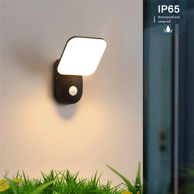 

B08B-Garden Fence Lighting Outdoor Wall Lamp LED IP65 Waterproof Motion Sensor External Corridor Road