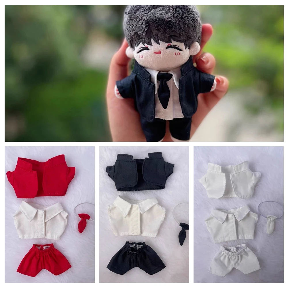 

10cm Cotton Doll Shirt Tie Pant Suit School Uniform Series Doll's Accessories High Quality Clothing DIY Kid Gift No Attribute
