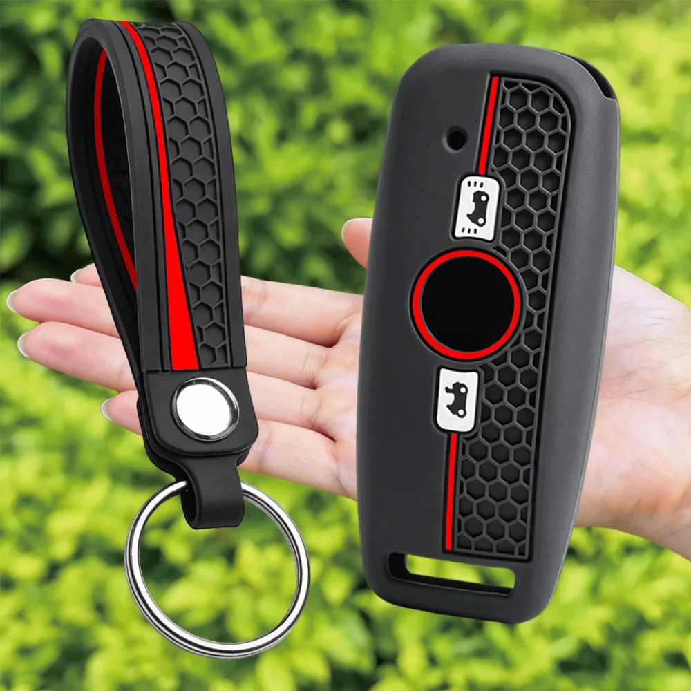 Keychain For Honda GL1800 Gold Wing GoldWing 2018 2019 2020 Motorcycle Key Case Shell Cover 2 Button Silicone Lock Opener
