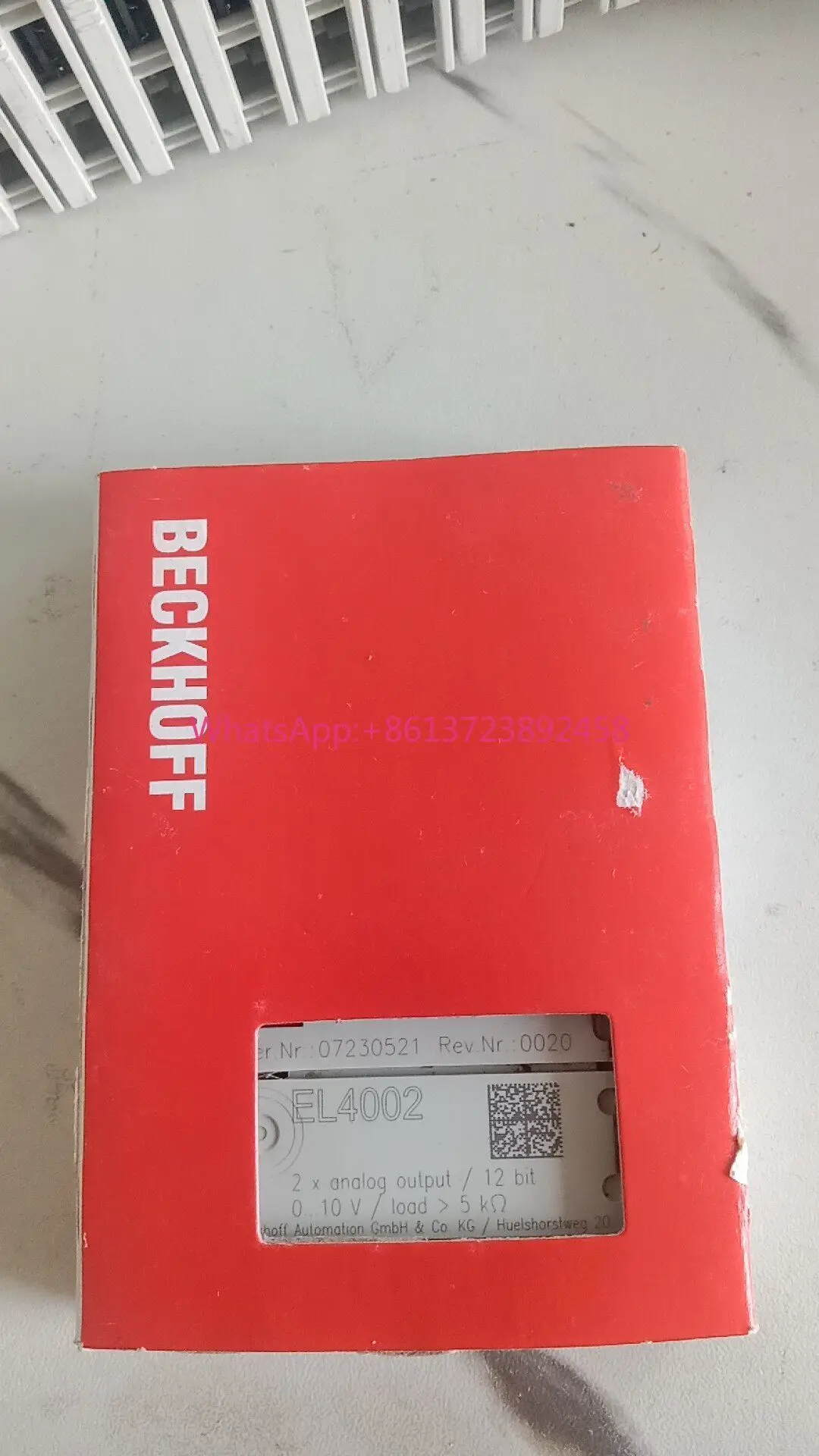 

BECKHOFF EL4002 analog output module, high quality