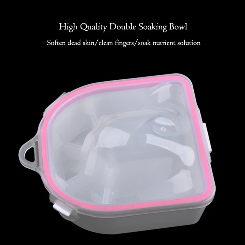 مسمار الفن Soaker السلطانية طبقة مزدوجة مانيكير مسمار غسل اليد السلطانية رشاقته دائم معلقة العناية بالأظافر Soaker السلطانية أدوات تنظيف الأظافر