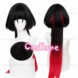 ZZZ Jane Doe Peruca Cosplay, 70cm de comprimento, Gradiente Preto, Laranja, Vermelho, Perucas Anime, Resistente ao Calor, Perucas Sintéticas