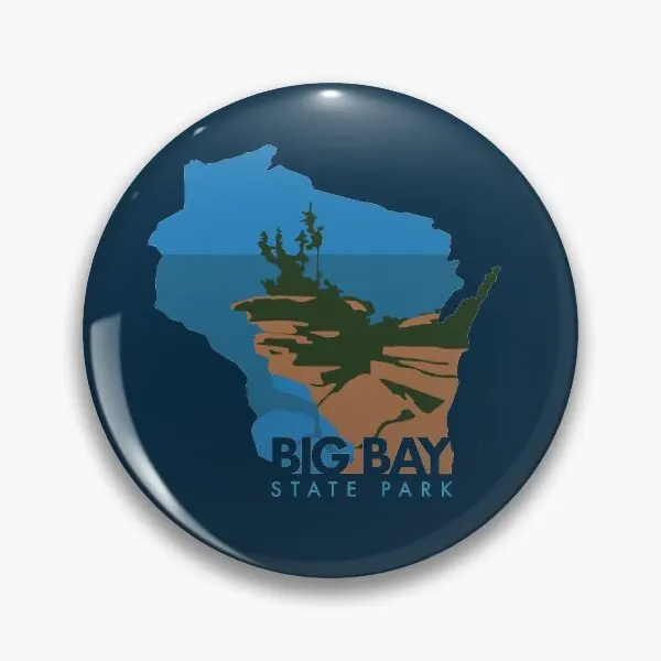 Big Bay State Park Wisconsin  Soft Button Pin Hat Gift Brooch Metal Badge Funny Decor Lover Cute Lapel Pin Creative Collar