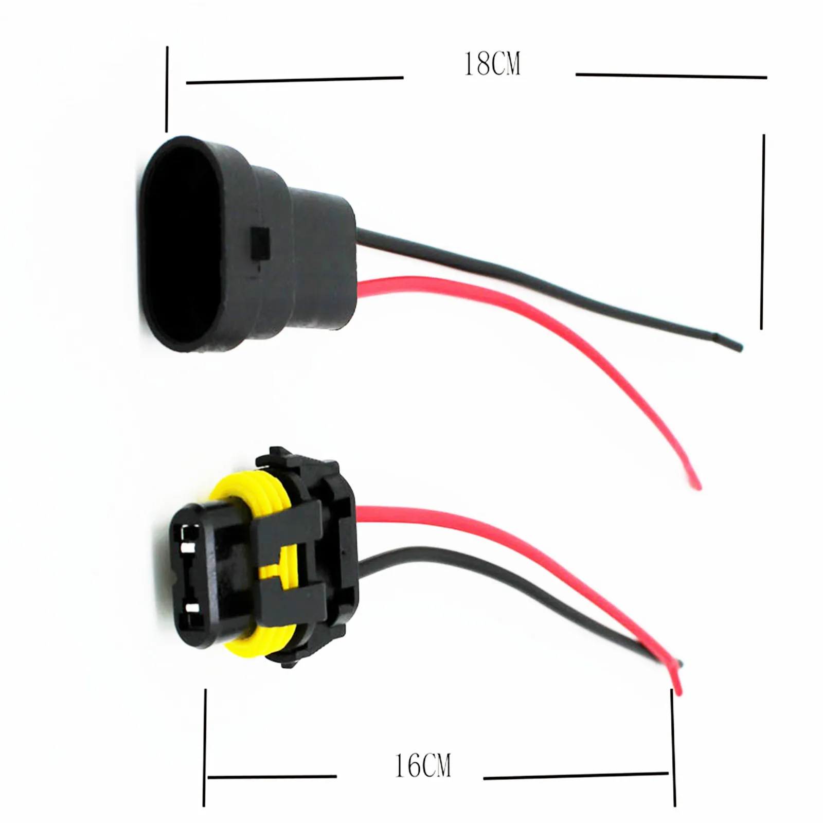 

12pc Female and Male Connector Headlight 9005 9006 Relay Wiring Harness For Connector Cord Cable Add-On HID LED Fog Light DRL