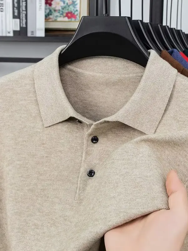 

Свободный длинный вязаный свитер Sve для мужчин, повседневный однотонный свитер на пуговицах, базовый слой для осени и зимы