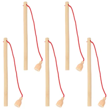Poteau magnétique en bois pour enfants, accessoires de pêche, jouet pour tout-petits, jeux de maternelle, le plus récent, 5 pièces