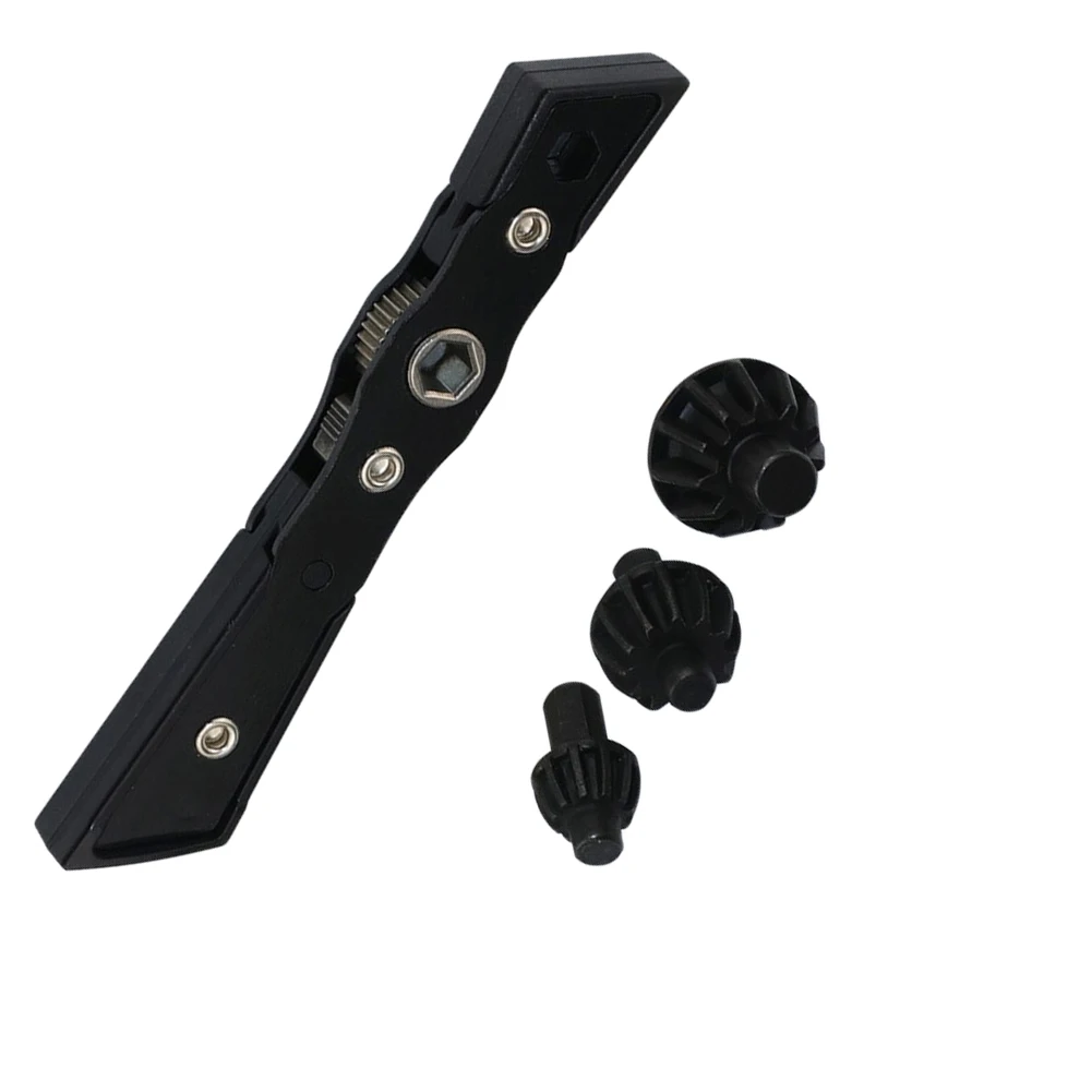 Metal Ratchet Wrench for Drill Chuck Repair with Reversible Action and Integrated Magnet to Hold Screwdriver Bits Securely