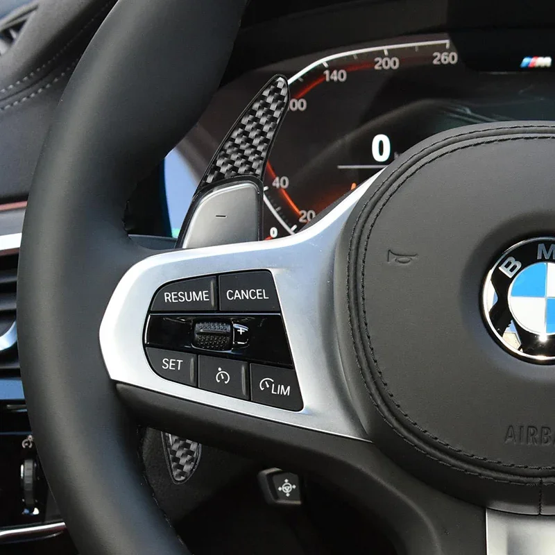 For BMW M3 M4 M5 M6 320 325 330 F30 F34 ABS Carbon Fibre Steering Wheel Shift Paddle Extension Interior Accessories