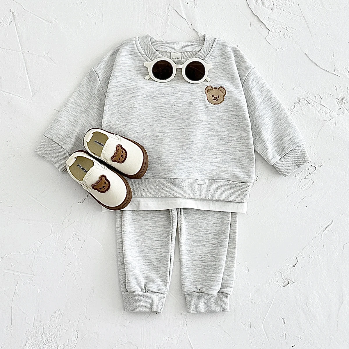 2025 New Spring Outfits Baby Set Baby Girls Boys Clothes Costume Long Sleeve Hooded Tracksuit Top Pant Children infantil Newborn