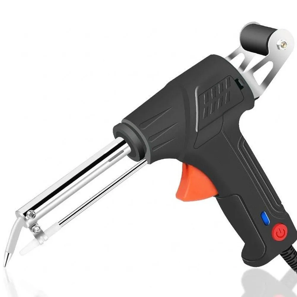 Soldering Iron 60W Automatic Feed with Ergonomic Handle Mica Heater Indicator Light and Easy Swap Solder Holder