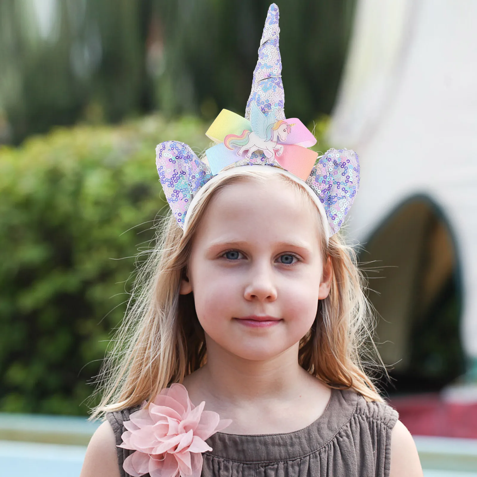 Conjunto de disfraz de fiesta de cumpleaños para niños, diadema con orejas de Animal suave, mariposa acrílica para vestido de Pascua, disfraz para niñas y niños