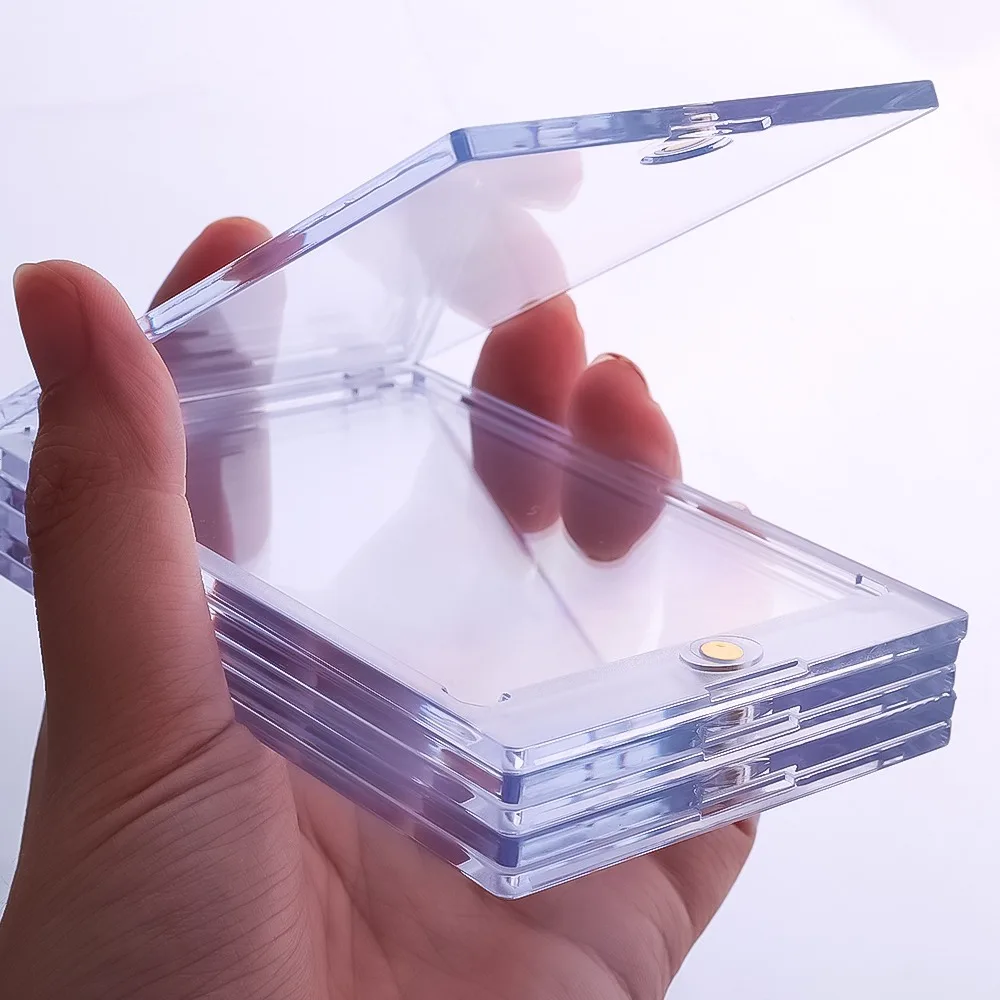 10-1 قطعة حامل البطاقة المغناطيسية ل Kpop المعبود صور بطاقات واقية الرياضة أكمام بطاقات التداول 35PT الصلب عرض حالة ملاحظة حامل