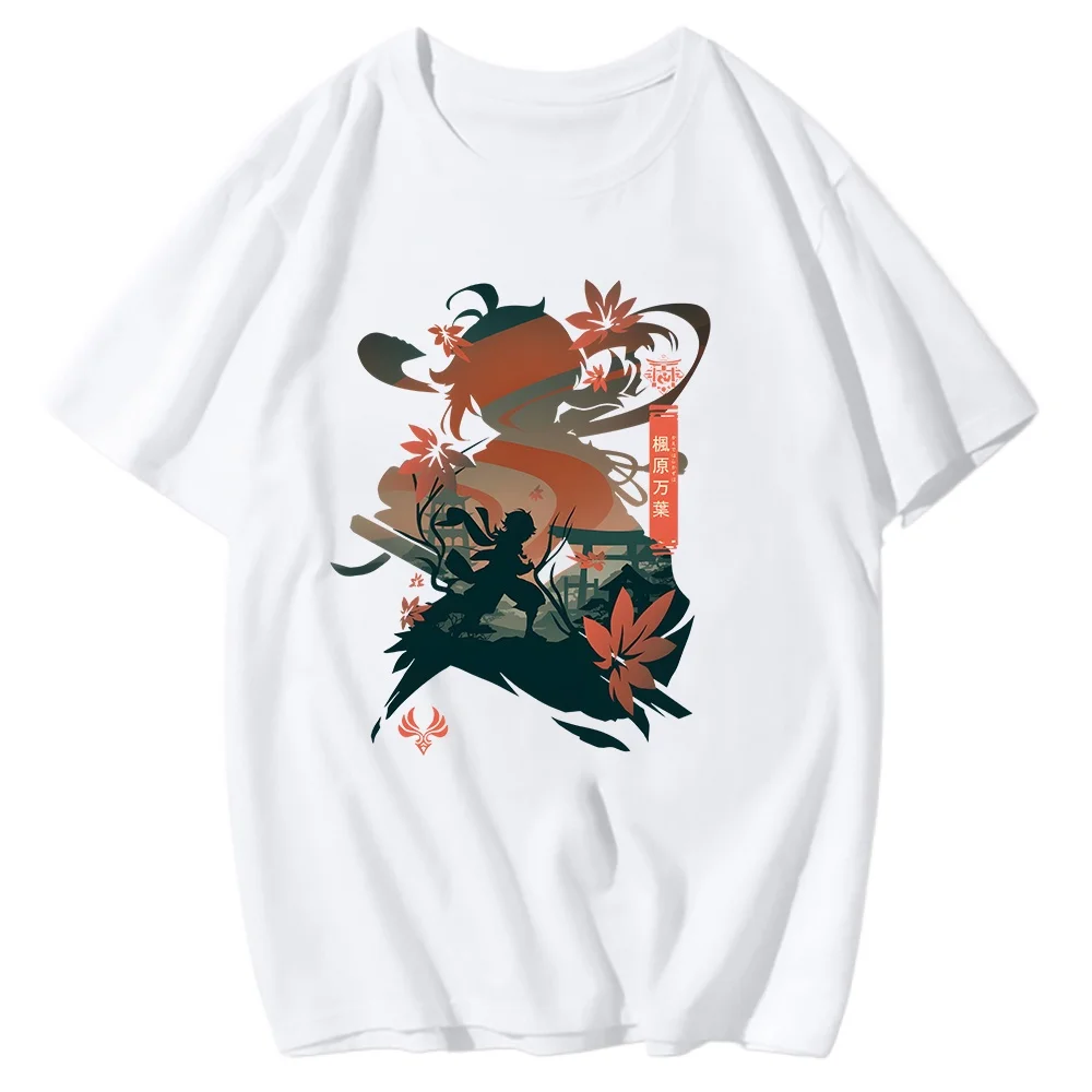 Genshin Impact Printing Tshirts Xiao Venti Print Tee Shirts Hu Tao Zhong Li Graphic T-shirt Kaedehara Kazuha Raiden Shogun Tees