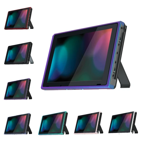 EXtremeRate-carcasa de repuesto para consola NS Switch, carcasa de bricolaje, marco frontal con botones de encendido de volumen, serie única