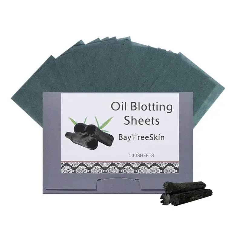 

Oil Absorbing Sheets Bamboo Charcoal Blotting Papers 100 Beauty Blotters Oil-Absorbing Tissues Facial Cleaning Supplies Summer