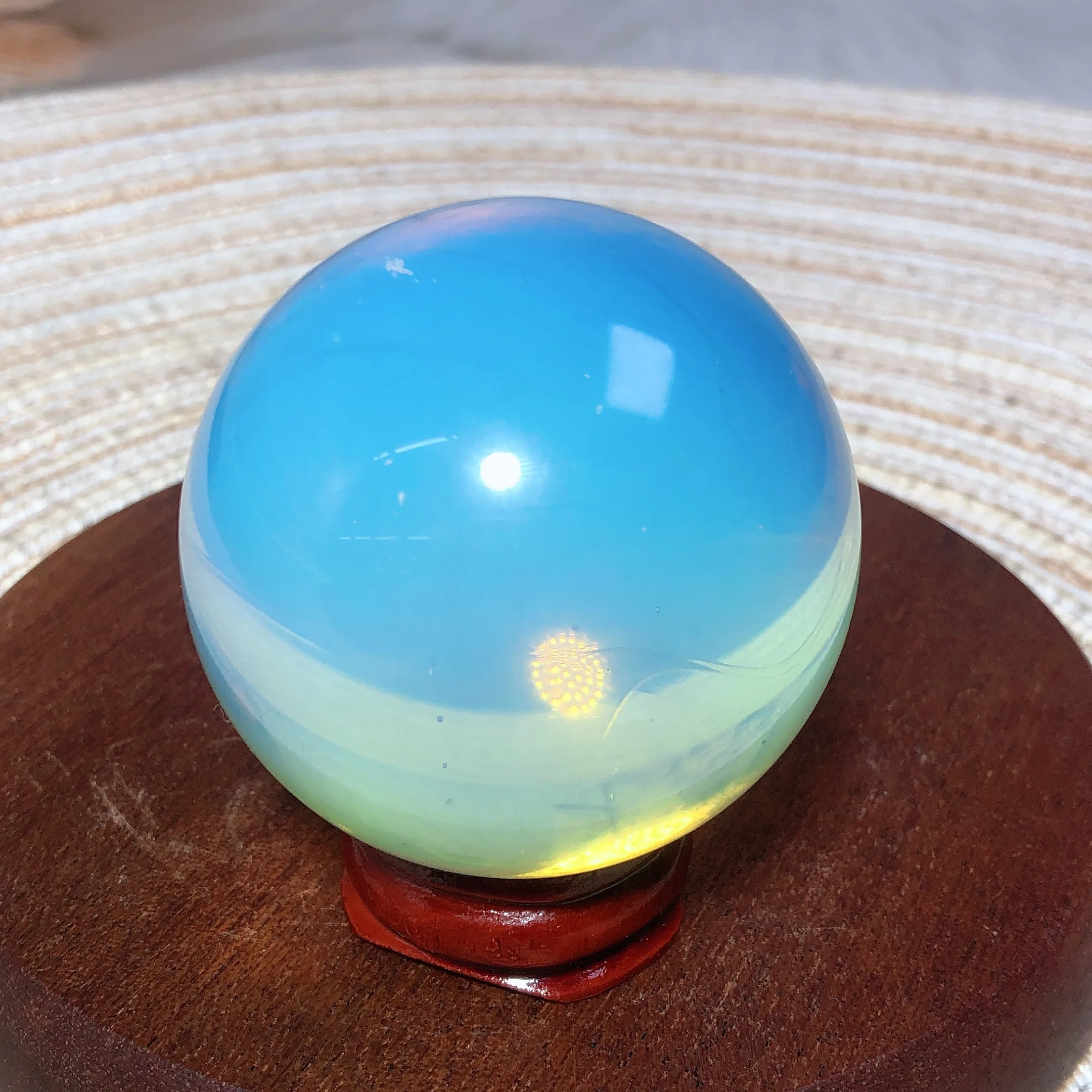 High Quality Crystals Opalite Sphere Ball Healing Room Decor Mineral Energy Ornament Gift