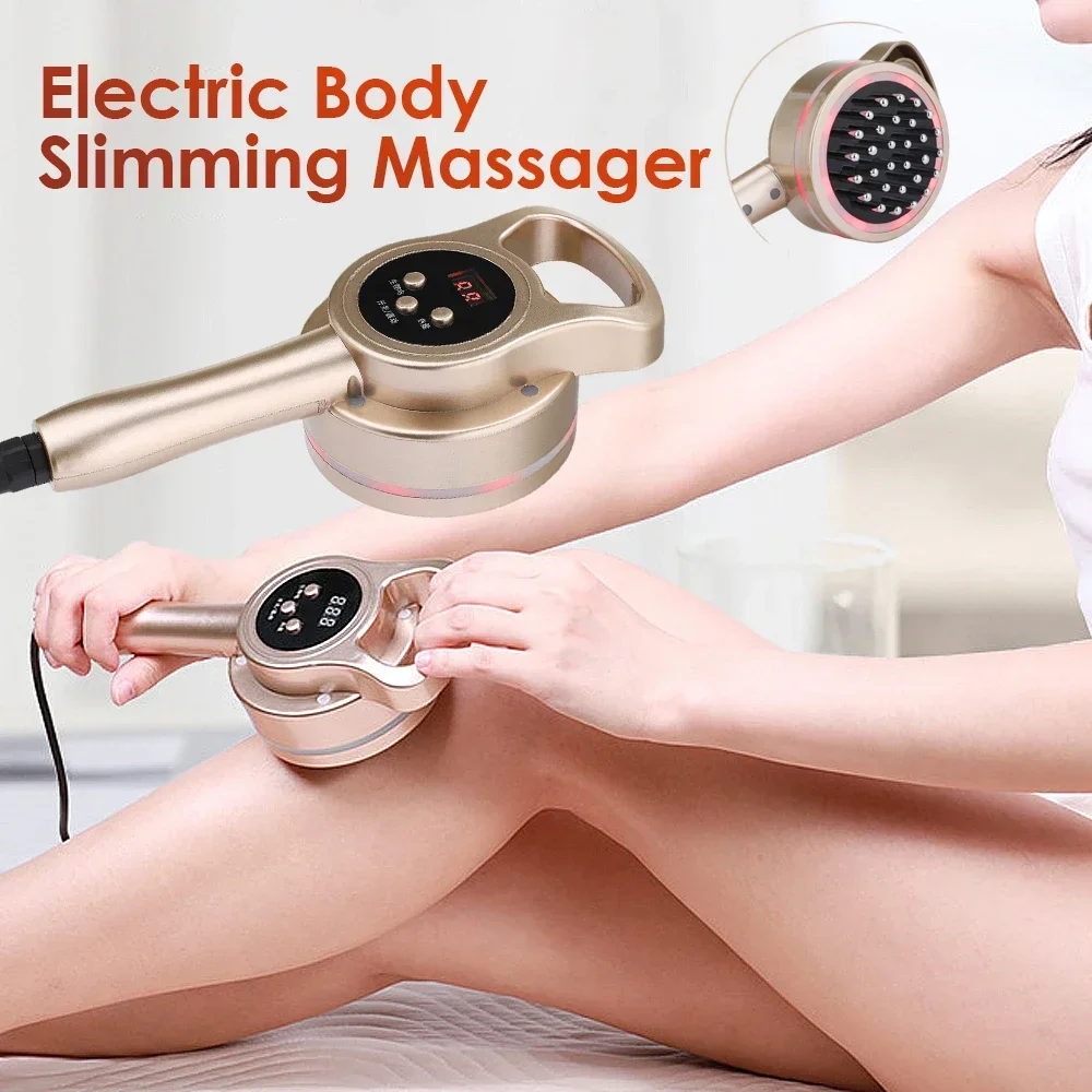 

Electric Meridian Brush Body Slimming Massager Scraping Anti Cellulite Fat Burner Micro Current Guasha Lymphatic Drainage