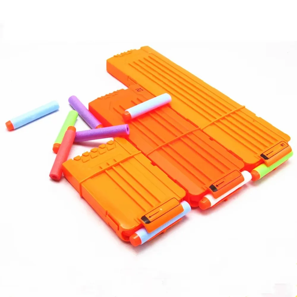 ZIVCONCING Orange Universal Reload Clip 6 /12 /18 Rounds for Nerf Magazine Darts Replacement Soft Bullet Toy Gun Accessories