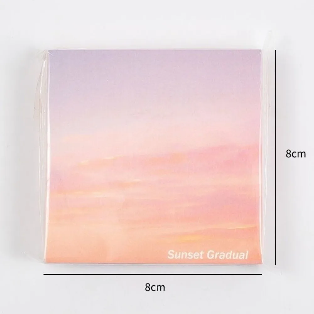 50 Sheets Square Sticky Notes Self-Adhesive Ins Style Self Sticky Note Pads Gradient Color Decorative Notebook Planner Sticker